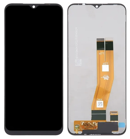 Дисплей (екран) для Samsung A145F Galaxy A14 4G + touchscreen, чорний, жовтий шлейф, оригінал (54), фото 1