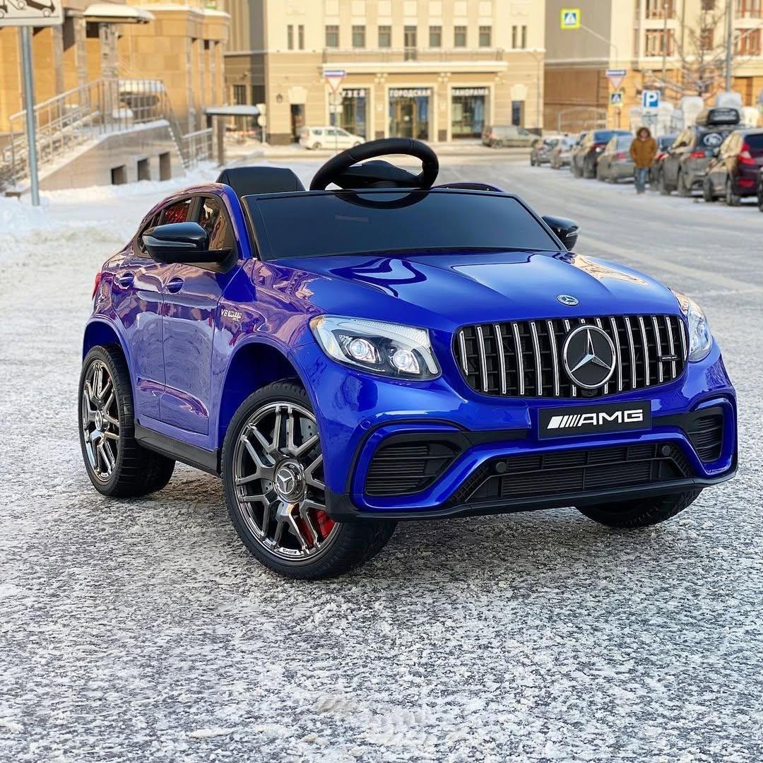 Дитячий електромобіль на акумуляторі Mercedes M 4140 на радіокеруванні для дітей 3-8 років синій
