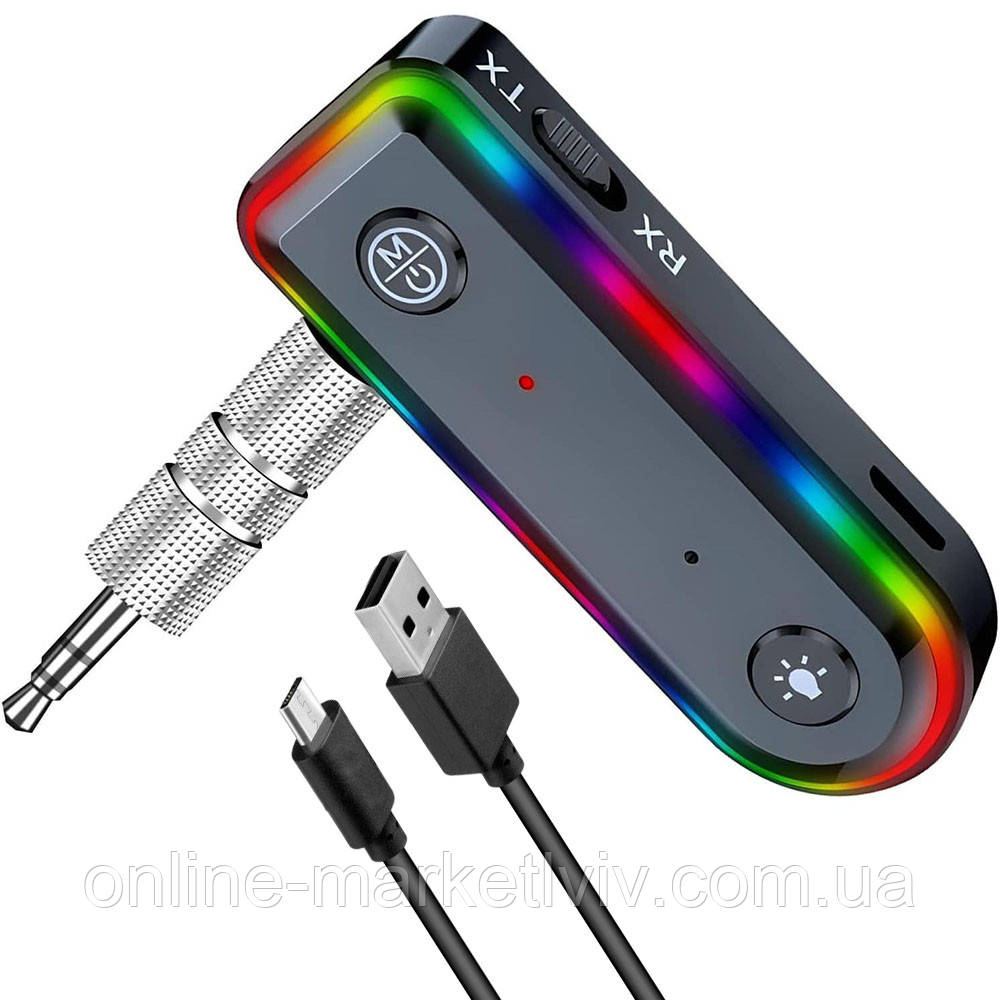 Купить Bluetooth адаптер 2в1, USB, AUX 3,5мм, Q3 / Bluetooth передатчик ...