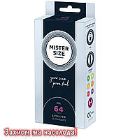 Презики для мальчика Mister Size 10 штук без запаха Мужские презервативы для секса толщина 0.05мм Презервативы размер 64