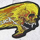 Нашивка ткана METALLICA - FLAMING SKULL CUT OUT (ofp-161), фото 2