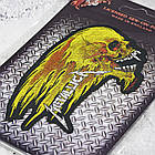 Нашивка ткана METALLICA - FLAMING SKULL CUT OUT (ofp-161), фото 3