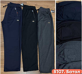 Чоловічі спортивні штани прямі №8107 р.3XL-7XL (52-60)