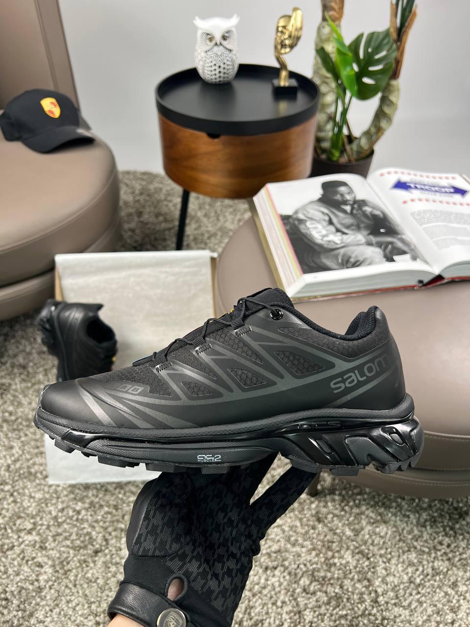 Чоловічі кросівки нейлон текстиль Salomon XT-6 ADV GTX All Black, кеди чоловічі Соломон чорні. Чоловіче взуття