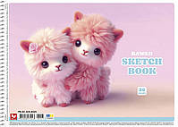 Альбом для малювання А4 20 л спіраль 120 г/м2 8025 Асорти дів, фото 2