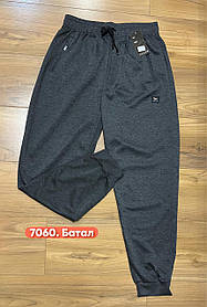 Чоловічі спортивні штани, манжет 7060 сірі р.3XL-7XL (52-60)