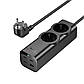 Мережевий подовжувач HOCO NS10 Wisdom 2-position (PD67W/3C1A) desktop socket (EU/GER) Black, фото 5
