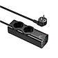 Мережевий подовжувач HOCO NS10 Wisdom 2-position (PD67W/3C1A) desktop socket (EU/GER) Black, фото 6