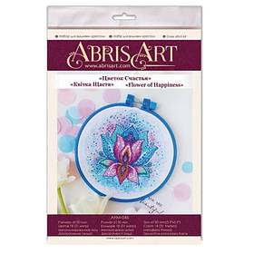 Набір для вишивання хрестиком "Квітка Щастя" Abris Art AHM-046 з п'яльцем, Toyman