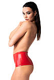 Шорти Noir Handmade F356 Red powerwetlook shorts - XL - SX2125, фото 3