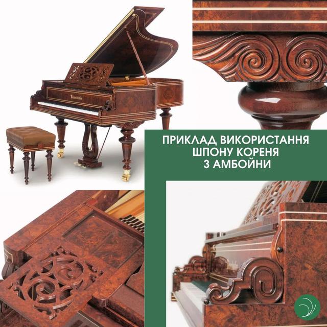 Шпон із кореня амбойна купити Київ