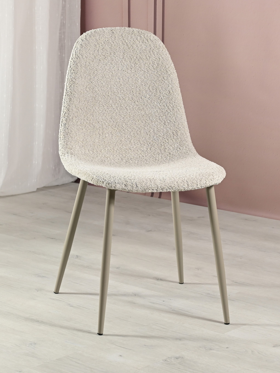 Стілець N-160 букле крем-брюле / ніжки капучино TM Vetro Mebel