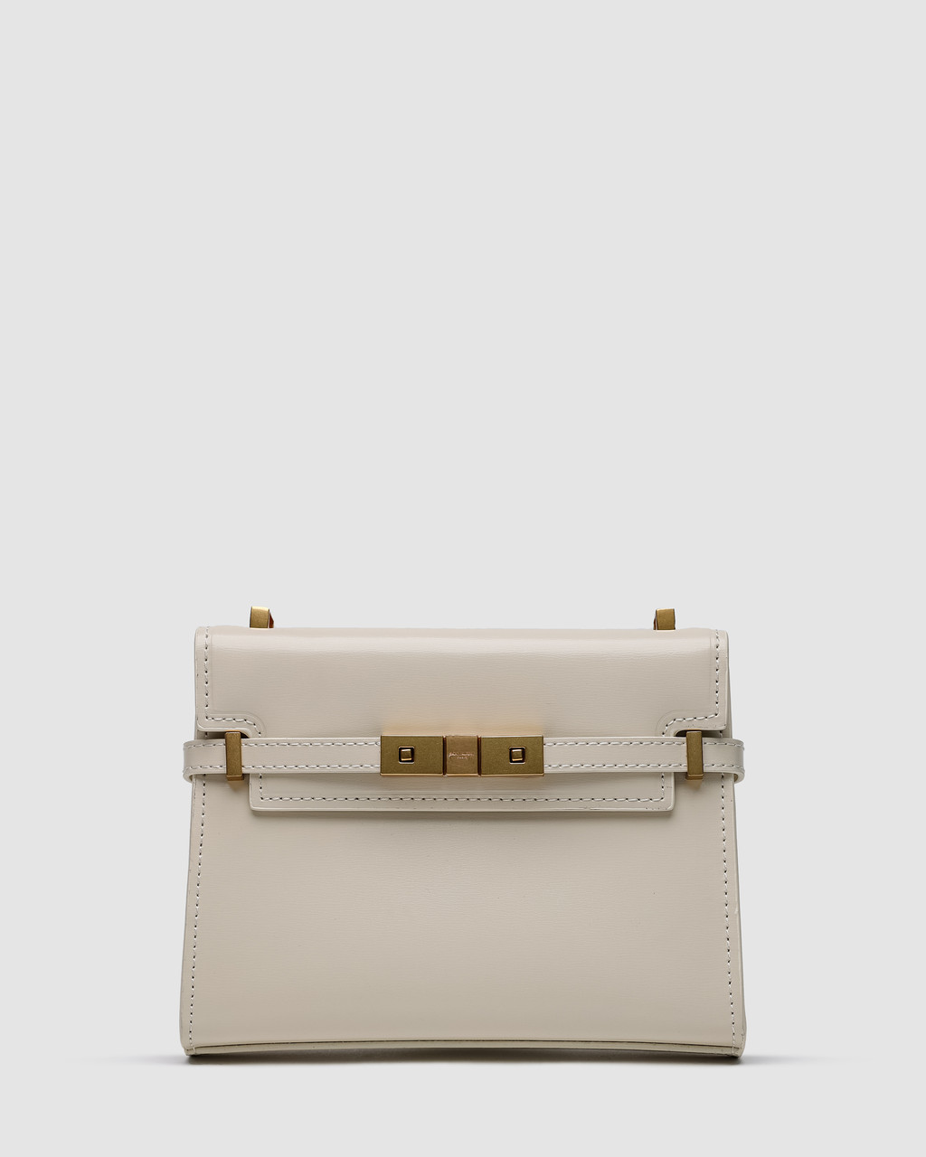 💎 Saint Laurent Manhattan Mini Leather Shoulder Bag Cream 19 х 14 х 4.5 см, фото 1