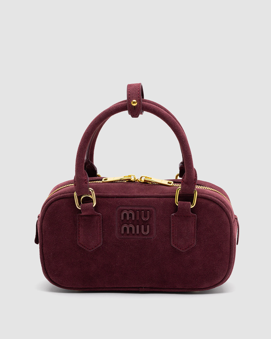 💎 Miu Miu Arcadie Suede Bag Burgundy, фото 1