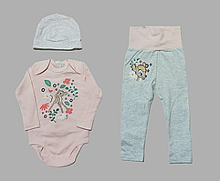 Дитячий комплект Bambi для дівчинки боді штани шапочка Disney Baby