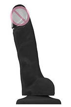 Реалістичний фалоїмітатор Strap-On-Me SOFT REALISTIC DILDO Black — Size S