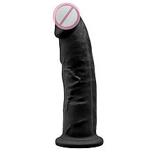 Фалоїмітатор SilexD Oscar Black (MODEL 2 size 9in), двошаровий, силікон + Silexpan, діаметр 5,4 см