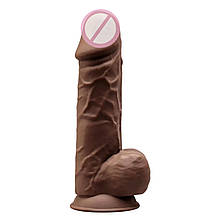 Фалоімітатор SilexD Norman Brown (MODEL 4 size 8.5in), двошаровий, силікон + Silexpan, діаметр 5 см
