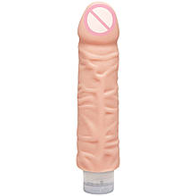 Фалоімітатор Doc Johnson The D: Shakin D 7 Inch Vibro ULTRASKYN, діаметр 3,8 см, плавне регулювання