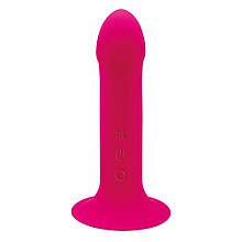 Дилдо з вібрацією Adrien Lastic Hitsens 2 Pink, чудово для страпона, макс діаметр 4 см, довжина 17,2 см