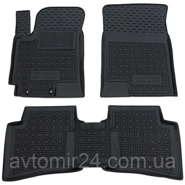 Автомобільні килимки HYUNDAI Accent 2017-(рФ) с 2020-(Индия) Avto-Gumm килимки для авто ХЮНДАЙ Акцент 2017-, фото 1