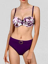 Купальник раздельный с 2 плавками Samegame Марианна 3009 баклажан (В НАЛИЧИИ ТОЛЬКО 42 44 46 48 50 УКР р-ры), фото 2