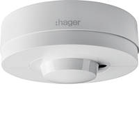 Датчик руху EE883 10A, 360 град Hager білий IP-54, на стелю, світла, освітлення, для світильників