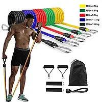 Набір еспандерів для атлетичних і силових вправ, комплект гумок для фітнесу та спорту XL-1168 qwr