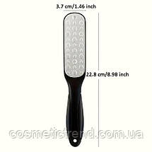 Тертка металева ЖОРСТКА/пилка шліфувальна педикюрна двостороння чорна/біла для стоп, фото 5