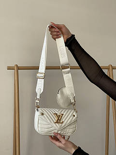 Сумка жіноча Louis Vuitton Wave Multi Pochette mini білий біла