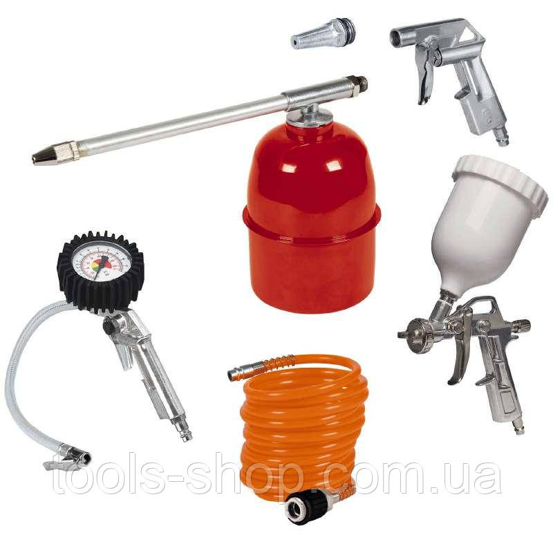 Набір пневмоінструментів для компресора пневмонабір Einhell 5 шт., фото 1