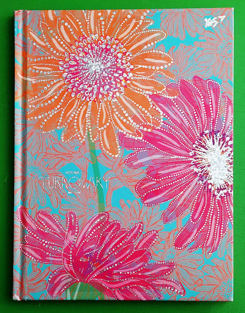 Канц Блокнот А5/64 == ”YES” /151393/ ”Turnowsky. Art flowers 7БЦ, фольга голограф.срібло+УФ-виб.” (1