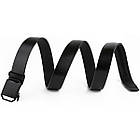 Ремінь чоловічий з пряжкою матовою Vintage 20269 Чорний, фото 4