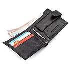 Чоловічий гаманець ST Leather 18309 (ST113-1) із Затискачачем для грошей Чорний, фото 5