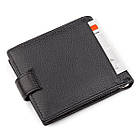 Чоловічий гаманець ST Leather 18309 (ST113-1) із Затискачачем для грошей Чорний, фото 7