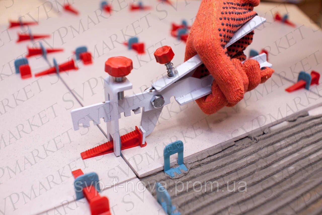 Комплект свп "SVP-noVa" 1000 Затискач 1 мм або 2 мм + 400 Клін + Інструмент металевий Код/Артикул 35, фото 1