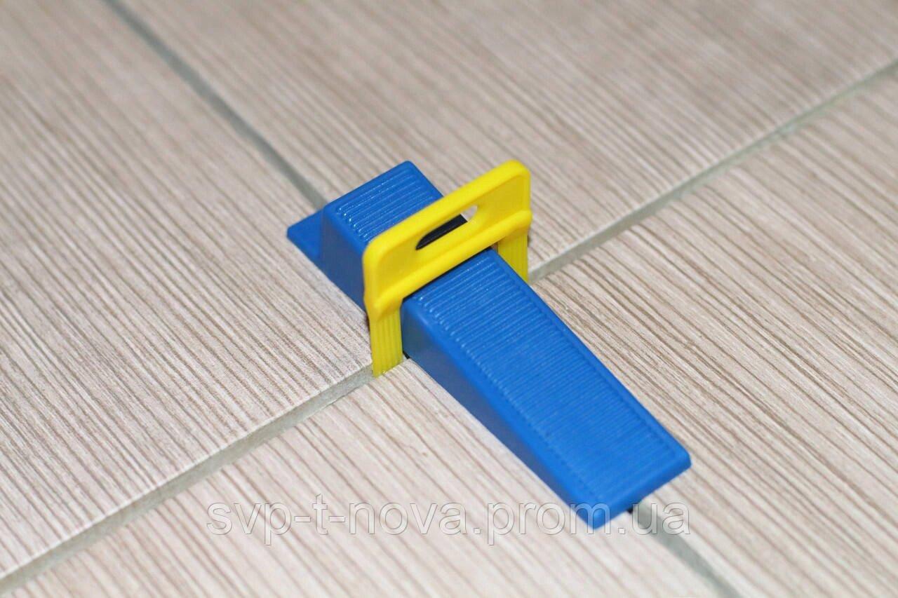 Система вирівнювання плитки NLS, керамограніту DLS, Raimondi 50 клинів + 50 затискачів 1 або 2 мм. Код/Артикул 7707, фото 1