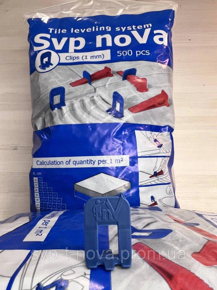 Система вирівнювання (укладки) плитки СВП NOVA. "Затискач" 500штук 1 мм. Код/Артикул 7, фото 1