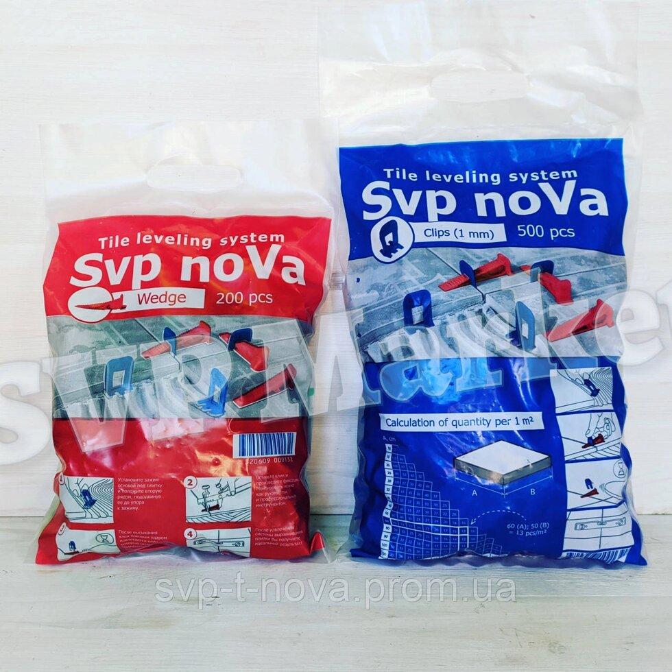 Система вирівнювання (укладання) плитки СВП NOVA. Плитка Кафель 200 клинів і 500 затискачів 1 мм. Код/Артикул 17, фото 1