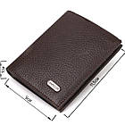 Компактний гаманець для чоловіків із натуральної шкіри флотар CANPELLINI 21873 Коричневий, фото 3