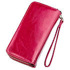 Гаманець жіночий з гладкою екокожі KIVI 19051 Темно-рожевий, фото 2