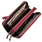 Гаманець жіночий з гладкою екокожі KIVI 19051 Темно-рожевий, фото 5