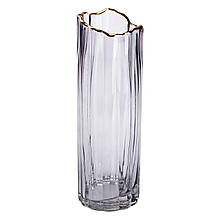 Ваза для квітів, декоративна сіра, 29,5 см.