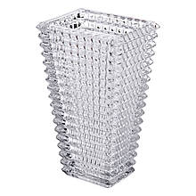 Ваза декоративна Longstar скляна під кришталь прозора 13,5 x 10 x 22 см