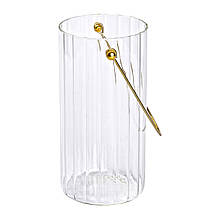 Ваза декоративна скляна ваза для квітів 19,5 см домашня дизайнерська