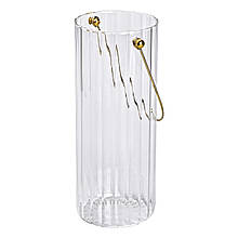 Кількість: Ваза для квітів декоративна скляна з ручкою 29,5 см.