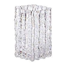 Прямокутна скляна ваза для квітів під кришталь 20,5 см