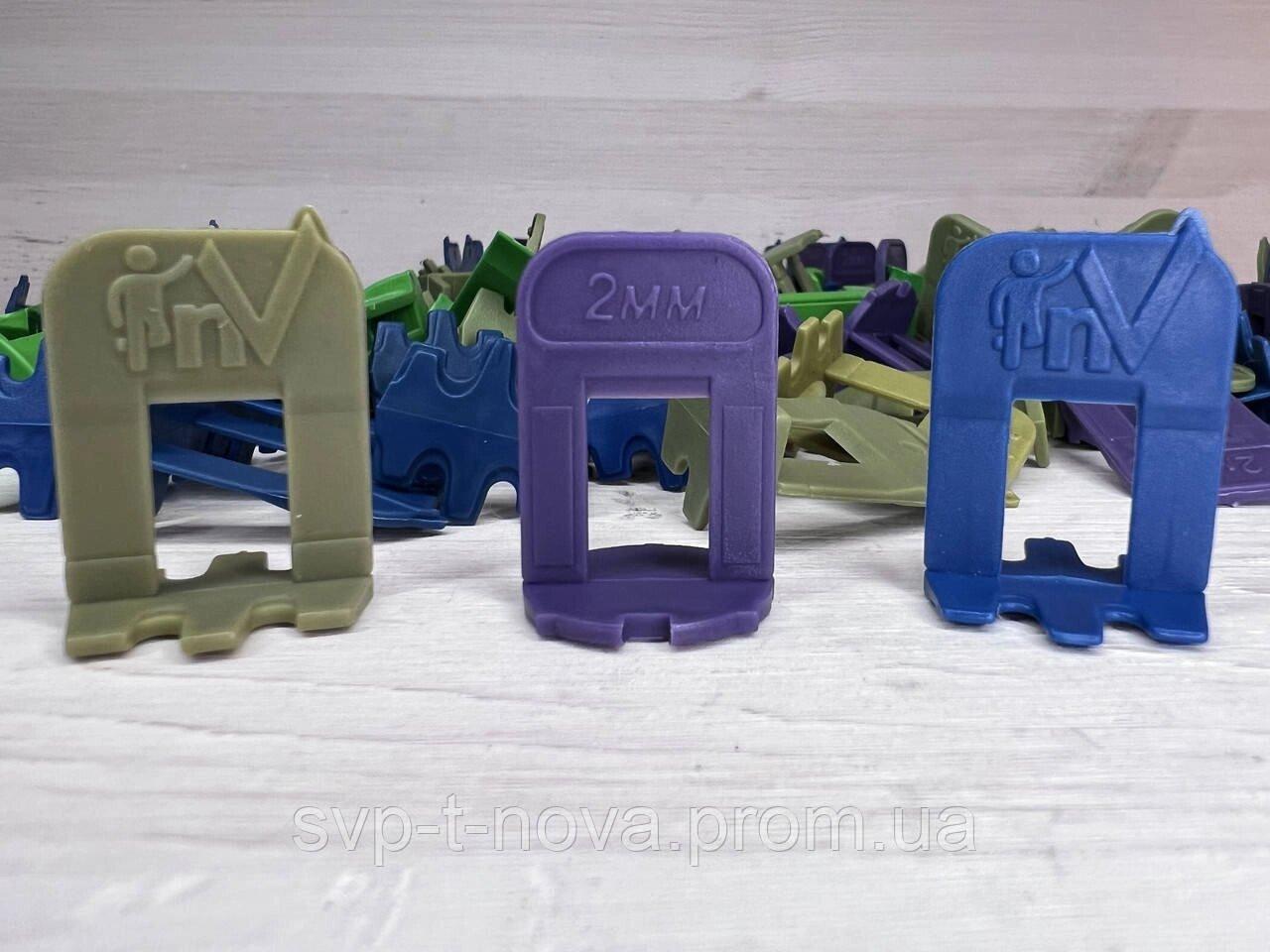 Система вирівнювання (укладки) плитки НВП NOVA. "Затискач" 500 штук 2 мм. Код/Артикул 42, фото 1