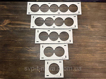 Набір шаблонів для розмітки та свердління підрозетників 5 шт Ø 68мм Код/Артикул