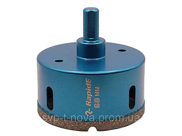 Алмазна коронка RapidE Evolution 68 мм, під дриль Код/Артикул HR-68